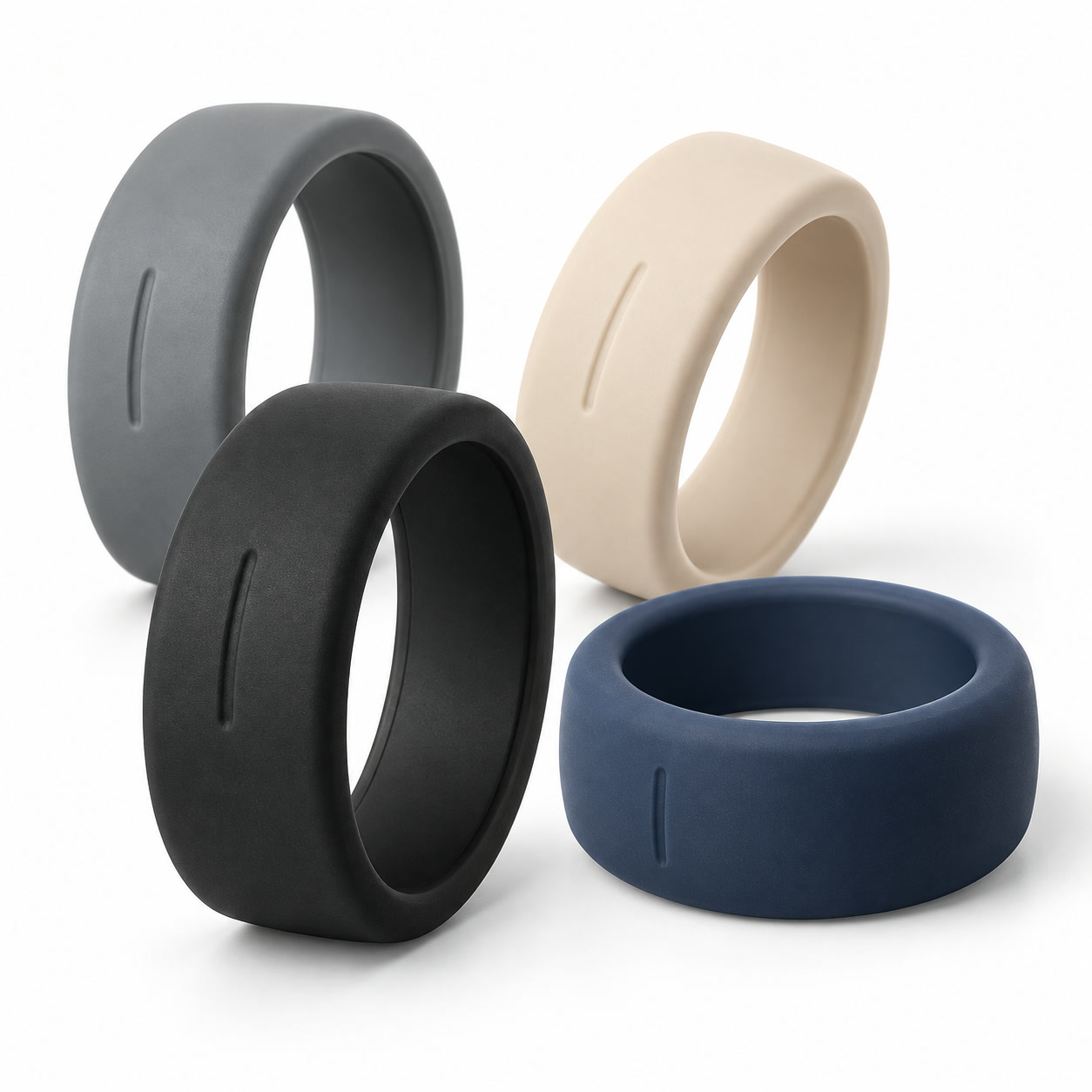 Black, grey, beige and navy silicone ring cover concepts